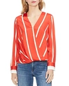 VINCE CAMUTO STRIPED CROSSOVER TOP,9168122