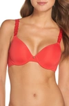 Natori 'pure Luxe' Underwire T-shirt Bra In Lacquered Red