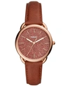 FOSSIL WOMEN'S TAILOR TERRACOTA LEATHER STRAP WATCH 35MM