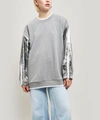 MAISON MARGIELA SILVER SLEEVE COTTON SWEATSHIRT