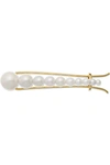 SOPHIE BILLE BRAHE Croissant Grace 10-karat gold pearl hairclip