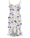 MARCHESA NOTTE Corset Bodice Cocktail Dress
