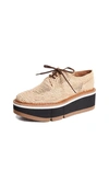 ROBERT CLERGERIE ACAJOU WEDGE OXFORD SHOES