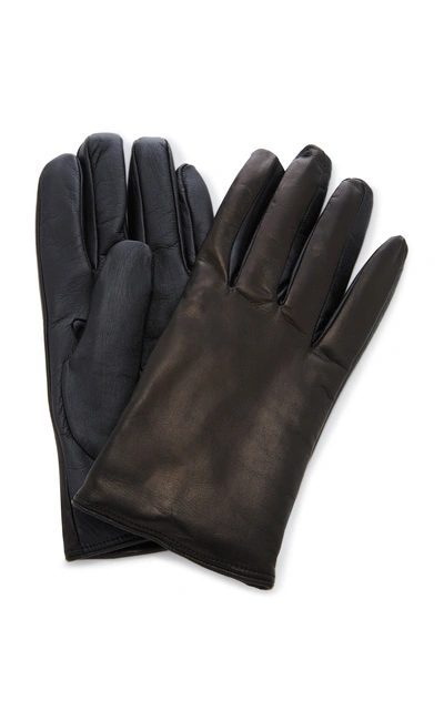 Labonia Cashmere-lined Leather Gloves In Black