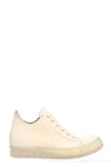 RICK OWENS BABEL NO CAP LOW MILK AND CREAM CALF LEATHER SNEAKERS,10791231