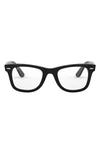 Ray Ban 50mm Optical Glasses In Shiny Black
