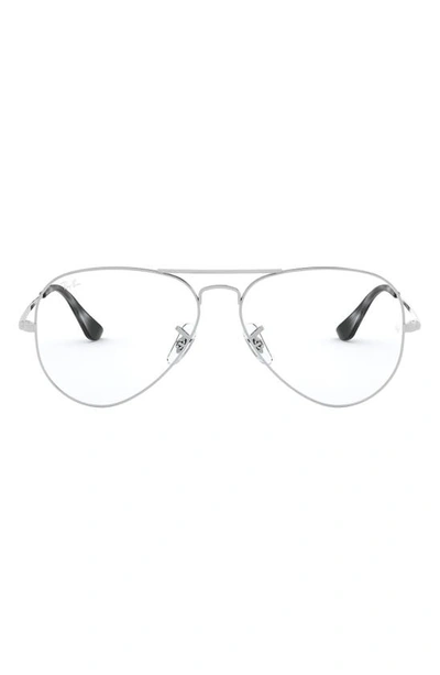 Ray Ban 58mm Optical Glasses In Silver