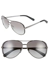 Michael Kors Collection 59mm Aviator Sunglasses In Grey Gradient