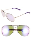 Michael Kors Collection 59mm Aviator Sunglasses In Purple