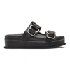 3.1 Phillip Lim / フィリップ リム Black Freida Double Buckle Platform Sandals