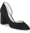 1.state Sisteen Half D'orsay Pump In Black Suede