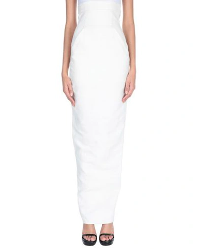 Rick Owens Maxi Skirts In Ivory