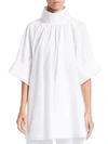 THE ROW Abel Stand Collar Elbow-Sleeve Tunic