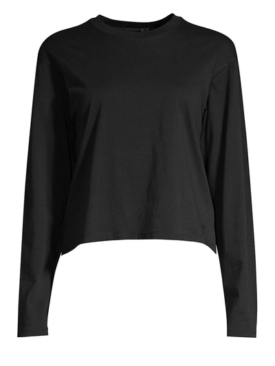 Atm Anthony Thomas Melillo Classic Jersey Long Sleeve Boy Tee In Black