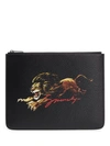 GIVENCHY GIVENCHY COATED CANVAS LION POUCH