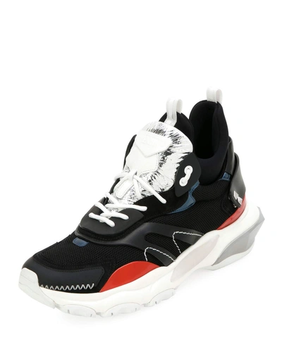 Valentino Garavani Men's Bounce Mid-top Lace-up Sneakers In Black