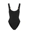 Hunza G Domino Seersucker Swimsuit In Black