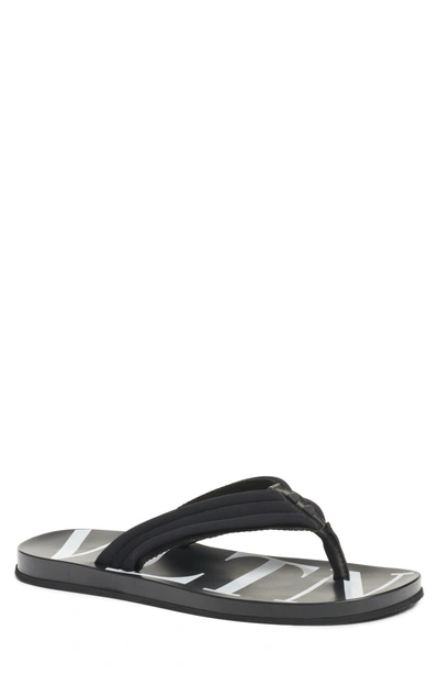 Valentino Garavani Vltn Flip Flops In Black