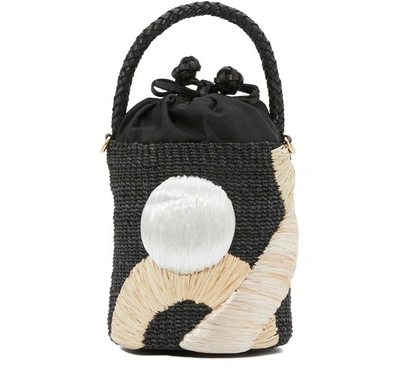 Aranaz Laura Claude Bucket Bag In Black/ Claude Print