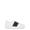 Valentino Rockstud Untitled Sneakers In White And Black