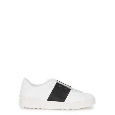 Valentino Garavani Valentino Calfskin Sneakers With Contrasting Bands And Rubber Studs In White
