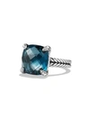 David Yurman Women's Châtelaine Ring With Gemstone & Diamonds/14mm In Blue Topaz