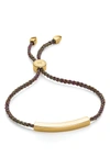 MONICA VINADER ENGRAVABLE LINEAR BAR FRIENDSHIP BRACELET,GP-BM-LNBA-RAI