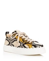 Chloé Lauren Python-embossed Leather Sneakers In September