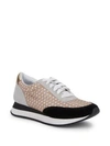 LOEFFLER RANDALL RIO PERFORATED LEATHER SNEAKERS,0400010031766