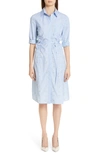 ALTUZARRA FLORAL & GINGHAM POPLIN SHIRTDRESS,119-312 904