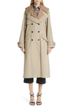 ADAM LIPPES TRENCH COAT WITH VEST & REMOVABLE FRINGE,R19901OU