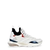 Valentino Bounce Suede-trimmed Leather, Mesh And Neoprene Sneakers