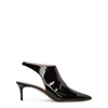 CHRISTOPHER KANE BLACK PATENT LEATHER SLINGBACK PUMPS