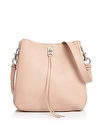 Rebecca Minkoff Darren Deerskin Leather Shoulder Bag - Beige In Doe Pink/silver