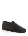 BOTTEGA VENETA MEN'S WOVEN LEATHER ESPADRILLES,407387V0013