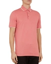 Ted Baker Toff Geo-print Regular Fit Polo Shirt In Pink