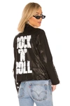 LAUREN MOSHI LAUREN MOSHI POSEY LEATHER JACKET IN BLACK.,LMOS-WO347