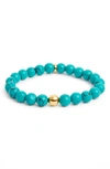 Dean Davidson Sphere Semiprecious Stone Elastic Bracelet In Turquoise