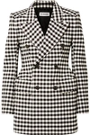 BALENCIAGA HOURGLASS GINGHAM WOVEN BLAZER