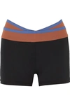 OLYMPIA ACTIVEWEAR NAXO STRIPED STRETCH SHORTS