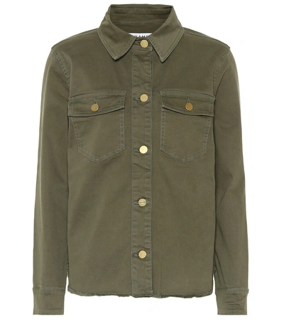 Frame Le Vintage Button-front Denim Jacket In Green