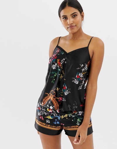 Ted Baker B By  Opulent Fauna Cami Top - Black