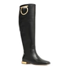 FERRAGAMO AVIO BLACK LEATHER BOOTS,SF13151S