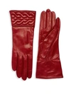 PORTOLANO Quilted Braid Leather Gloves