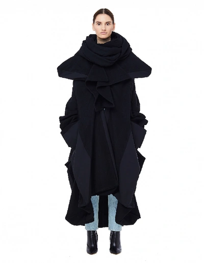 Yohji Yamamoto Black Wool Coat