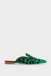 MALONE SOULIERS Hermione Leopard-Print Calf Hair Point-Toe Flats
