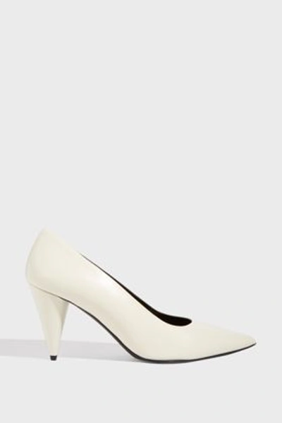 The Row Point-toe Leather Pumps In Bright White