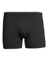 Hanro Cotton Essentials Long-leg Boxer Briefs In Black