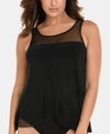 Miraclesuit Plus Size Illusionists Mirage Underwire Tankini Top In Black