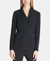 DKNY RUCHED CROSSOVER TOP, CREATED FOR MACY'S